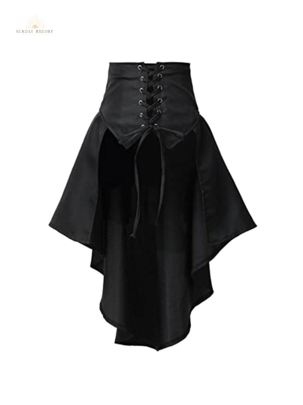 Renaissance High Low Skirt Lace-Up Corset Waist Gothic Medieval
